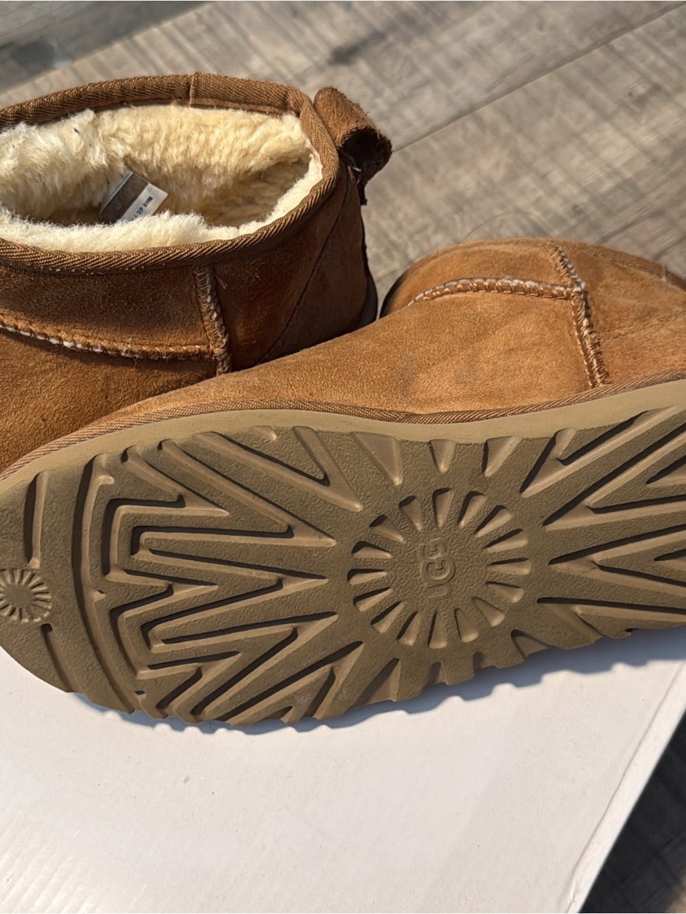 UGG Mini Boot in Chestnut with Shearling Lining